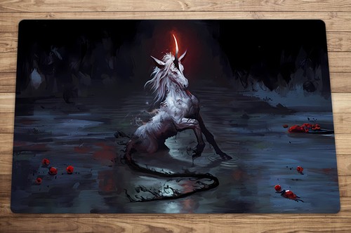 White horse trading card - white,