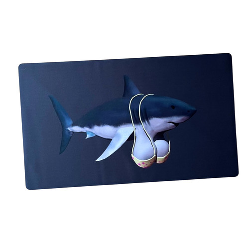 Bikini shark meme playmat - shark,