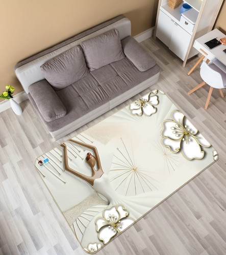 Tappeto antiscivolo bianco - tappeto, 3d